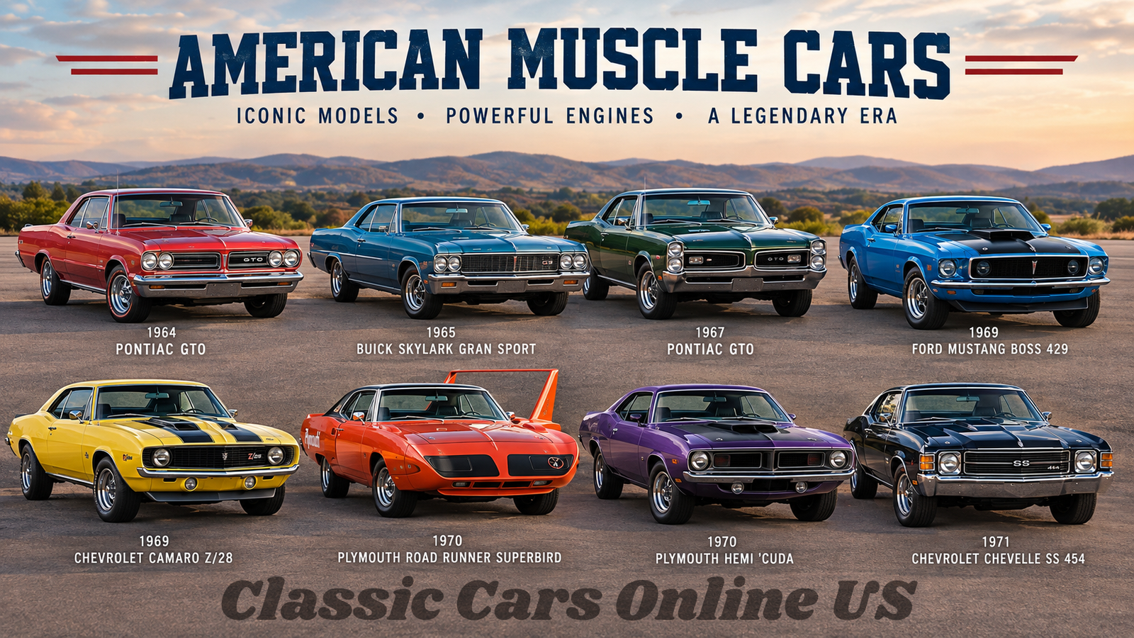 American Muscle Cars: History, Engines, and Classic Models
