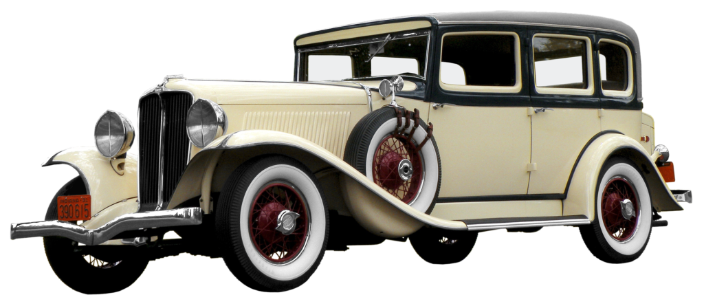 Classic car from the 1930's - running boards, image courtesy of Pixabay and Emsclichter.