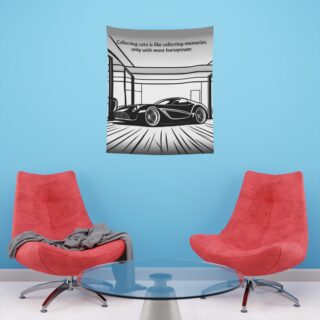 Collecting Cars Printed Wall Tapestry
