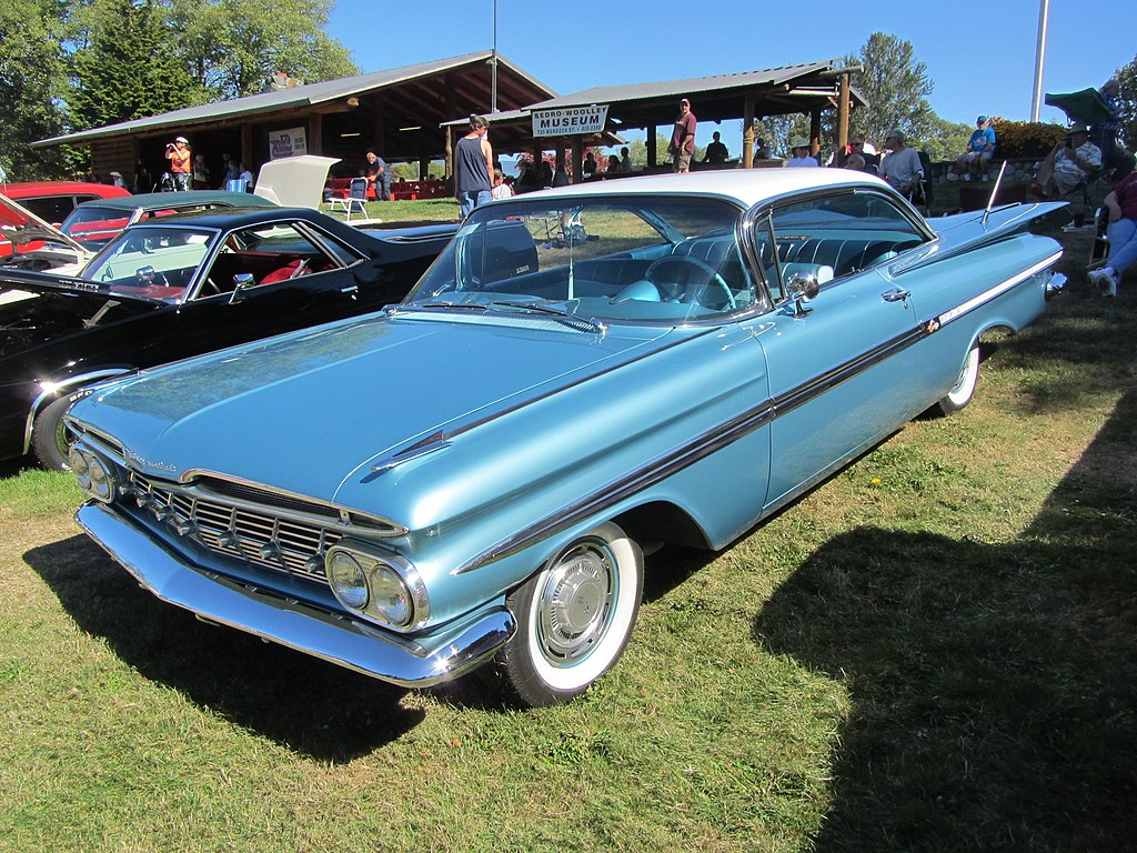 Stunning blue and white 1959 Chevrolet Impala