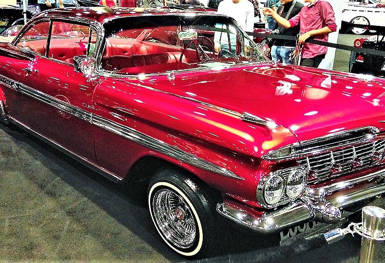 stunning red 1959 Chevy Impala lowrider