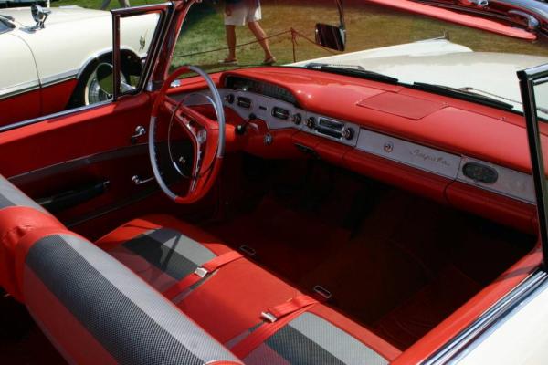 Red 1958 Chevrolet Impala interior