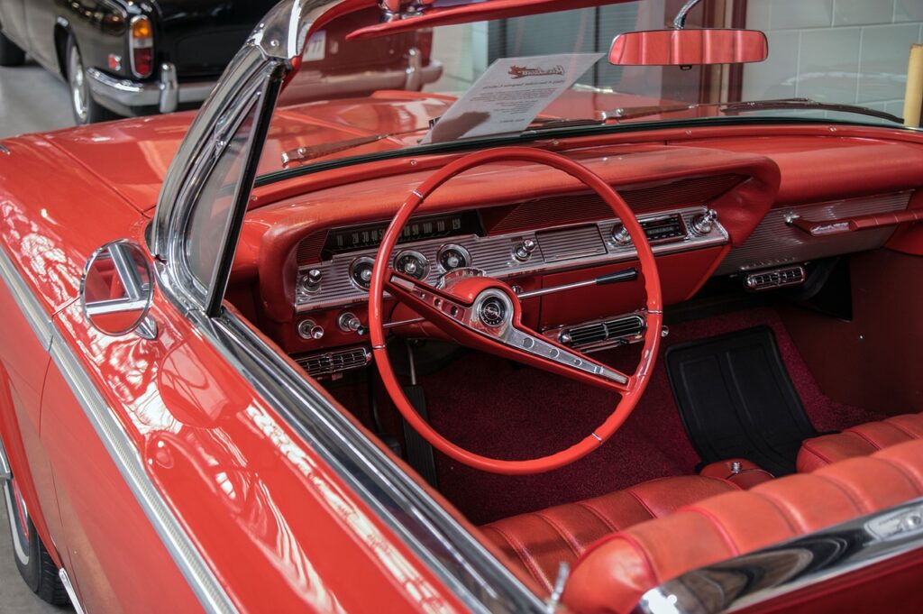 Red classic Chevy Impala