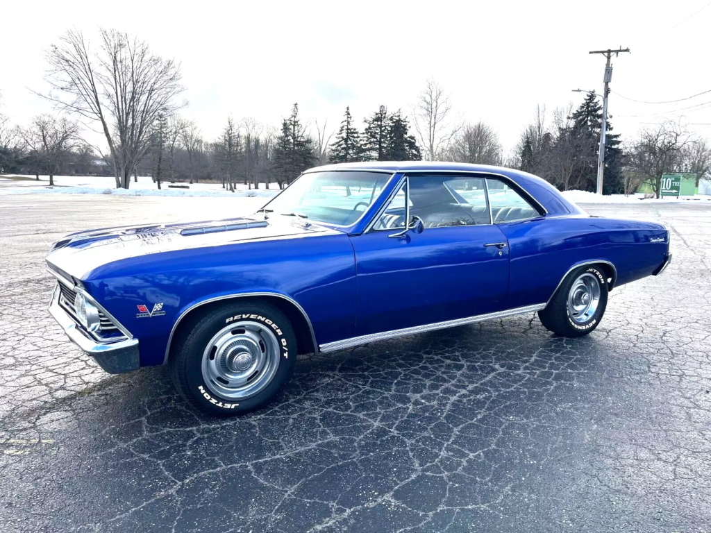 Blue 1966 Chevy Chevelle that's for sale on eBay as of 1/23/2035