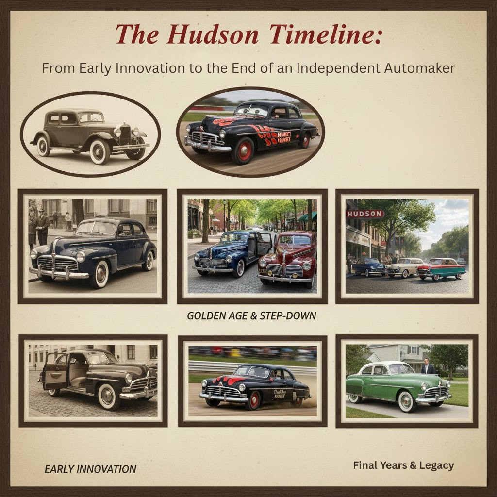 The Hudson Timeline: From Early Innovation to the End of an Independent Automaker